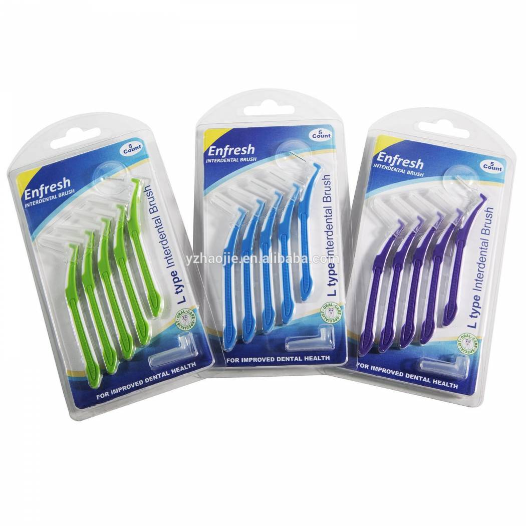 7 "l" Shape Interproximal Interdental Brush Inter Dental Brush