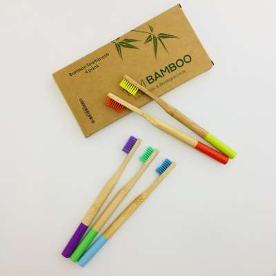 Custom Logo Biodegradable Eco-Friendly Bamboo toothbrush brush